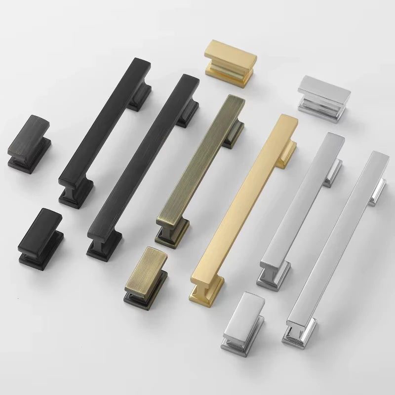 American Zinc Alloy Furniture Drawer Handle Brushed Silver Cabinet Handle Furniture 128mm Hole Spacing Handle