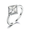 925 Sterling Silver Rhodium Plated Unique Rings Minimalist Jewelry Zircon Fine Jewelry Women Engagement Ring