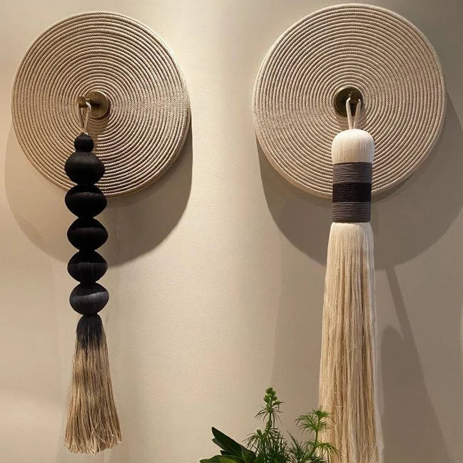 Minimalist Home Ornament Circular Woven Wall Decor with Tassels for Stylish Spaces MegaBDM