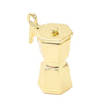 Pandahall 20pcs Brass Coffee Maker Pendants Long-Lasting 18K Gold Plating & Platinum Plating Rack for Children