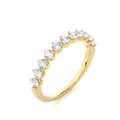 14k White Gold Diamond Ring Eternity Wedding Gemstone Band Ring Fine Jewelry Women Oval Cut Moissanite Diamond Ring
