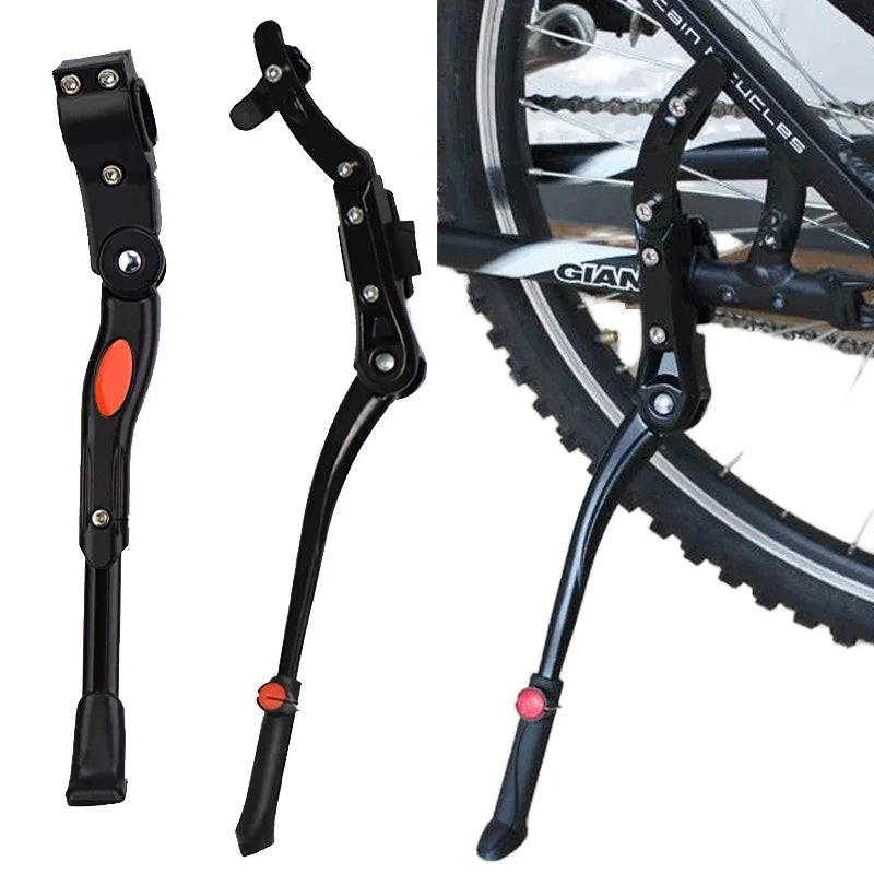 Universal Ultralight Aluminum Alloy Side Stand Adjustable Road Mountain Bike Kickstand Equipment for MTB and All Bikes