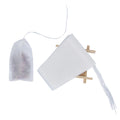 White Trapezoid Shape Disposable Wood Pulp Filter Paper Bubble Tea Bag with Strings for Coffee Maker Infusers