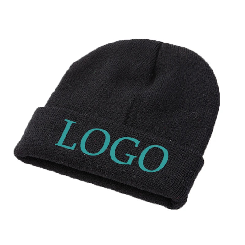 High Quality Custom Camouflage Image Unisex Knitted Hats Solid Color Winter Beanie for Adults Waterproof Fabric for Beach