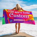Recycled Large Printed Microfiber Wholesale Square Microfiber Beach Towel Customized Beach Towels