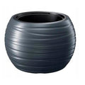 Round planter with 25L reservoir. Maze made of plastic in anthracite color. 39.6 (length) x 39.6 (width) x 26 (height) cm
