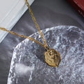 Vintage Lion Head Pendant Stainless Steel 18K Gold PVD Plated Necklace Women's Fashion Jewelry Necklace