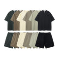 Men Solid Colour Shorts Short Sleeve Suit T-shirt Suit Men Thin Summer Two Piece Set Clothing Manufacturers Custom African