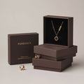 PandaSew Custom Logo Paper Cardboard Lid and Base Jewelry Box for Earrings Necklace Packaging Gift Box