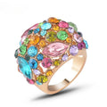 Fenyi Wholesale Jewelry Fashion Retro Trend Unique Design for Daily Festivals Parties Full of Stars Diamond Copper Ring Women