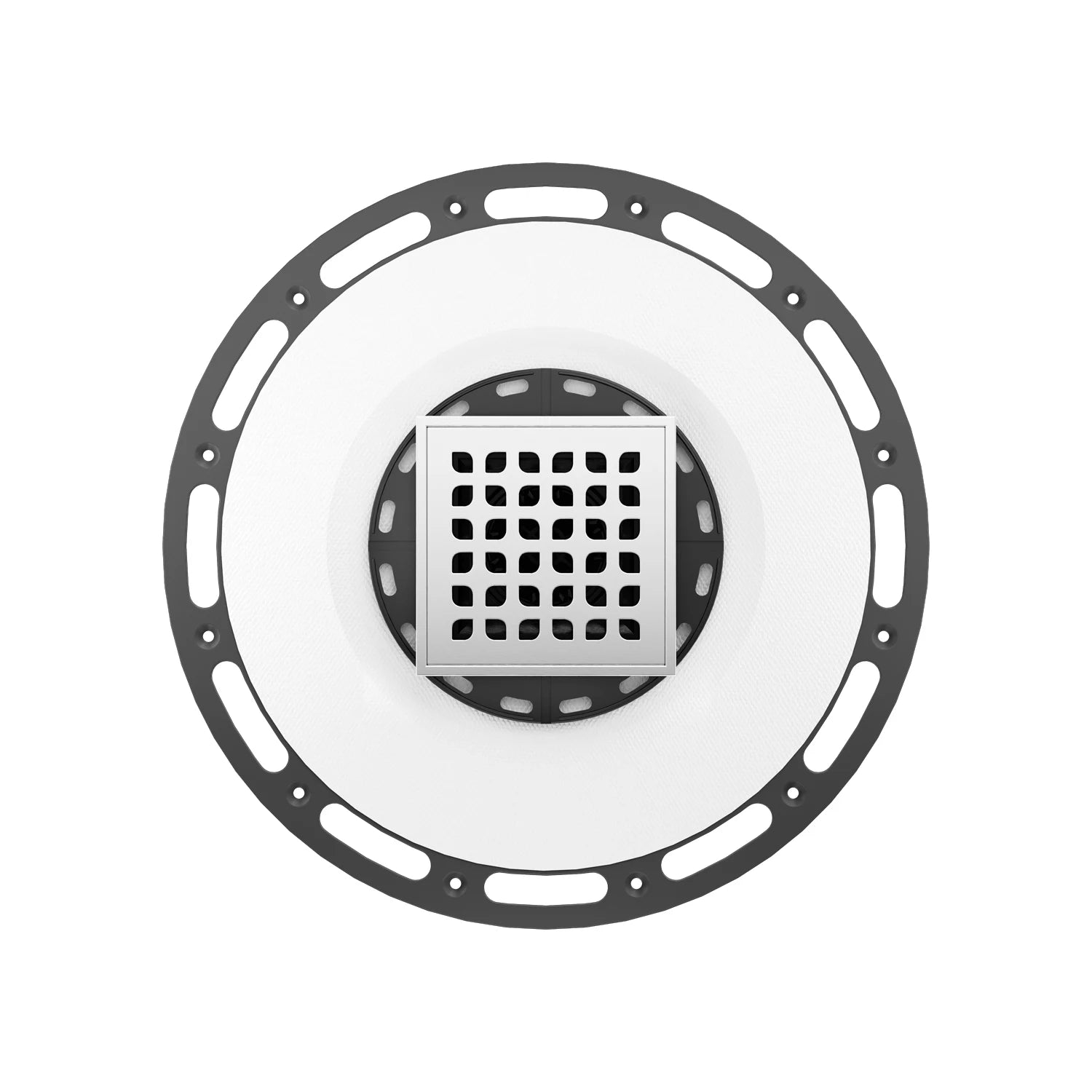 Fast Shipping From USA 4x4" Square Floor Drain Stainless Steel Shower Drain with Flange Base