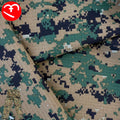 Manufacturers Clothing Fabric 50% Nylon 50% Cotton Waterproof Plaid Printed Fabric Green Small Square Camouflage Fabric