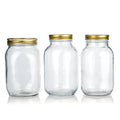Round Mason Jar 280ml 380ml 500ml 750ml Salad Pickle Sauce Spice Glass Chocolate Packaging Screen Printing