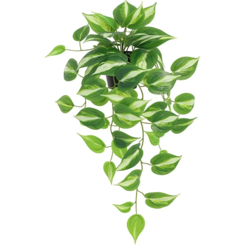Artificial Devil's Ivy Golden Pothos Plant Hanging Potted Plants for Wall Home Patio Garden Porch Party Office Decoration