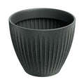 Latia Round Flower Pot 40x33 Graphite Granite