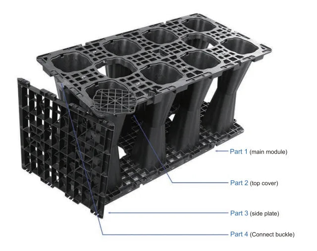 200L Underground Rainwater Modular Infiltration Tank Soakaway Crate Attenuation Tank MegaBDM