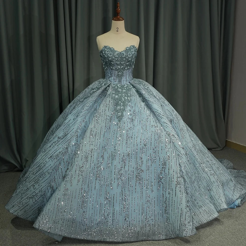 Jancember 6648 Crystal Sweetheart Sleeveless Ball Gown Quinceanera Dresses