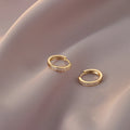 New Design Fashion Gold Silver and Rose Gold Plated Huggie Earrings Trendy Style Zircon Brass High Quality Hoop Earrings