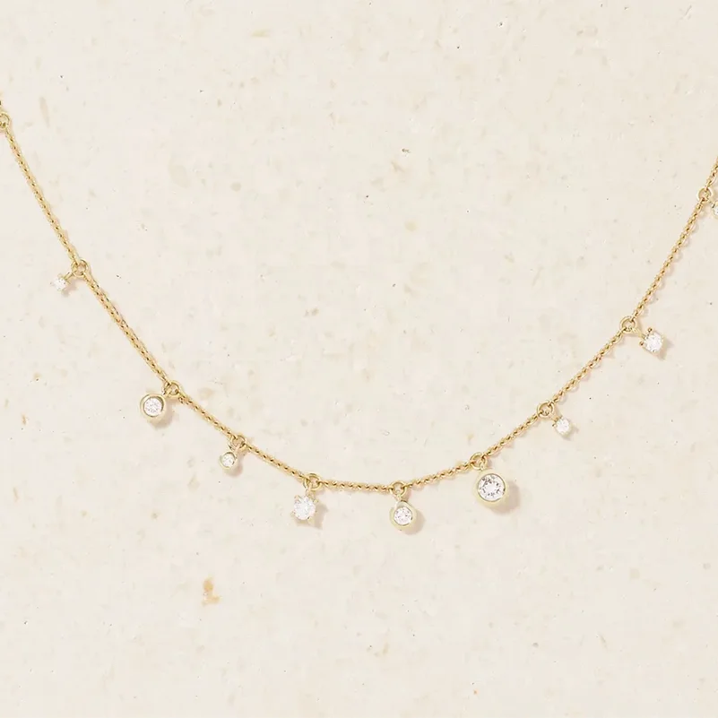 LOZRUNVE Custom Jewelry Delicate Silver 925 Cubic Zircon Charm Necklace Choker Women