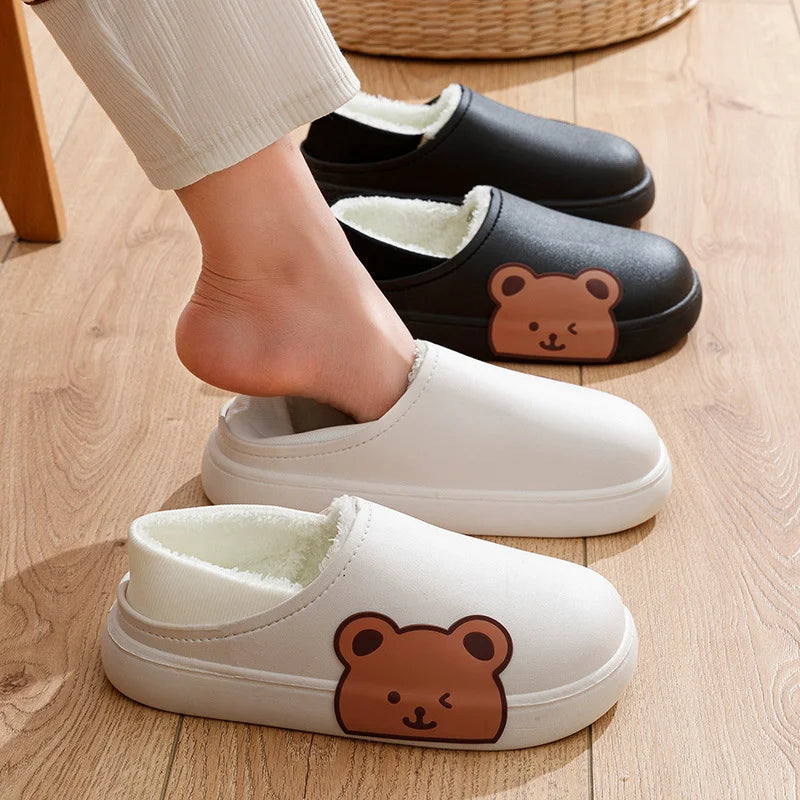 Myway Hot Sale New Arrivals Indoor Slippers Women Plush Slipper Teddy Bear Slippers