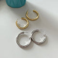 Effortless Big Hoops Open C-Shape Earrings in 925 Sterling Silver Simple Oversized Circle Lived-In Minimalist Chic