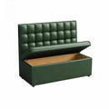 Restaurant Furniture Green Leather Booth Seating with Drawer
