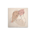 Modern Hanging Wall Art-Made in Germany Canvas Silhouettes with Cream Beige Stretcher Frame for Home Decor