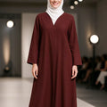 YXA027 2026 Eid Muslim Women Dress Islamic Hijab Traditional Luxury with Red Long Abaya Coat High-end Luxurious Good Texture