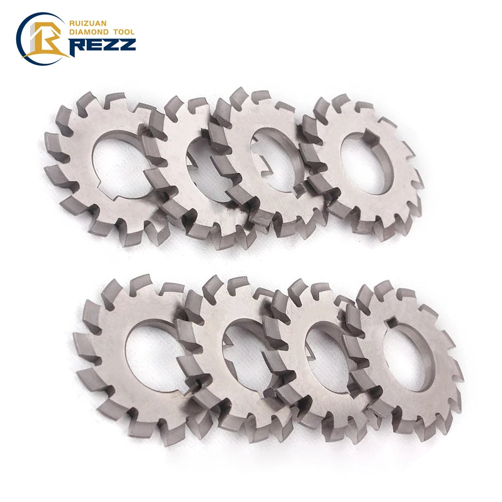 8PCS Set M0.5 M1 M1.25 M1.5 PA20 Degrees CNC HSS Module Gear Milling Cutter Involute Gear Cutting Tools