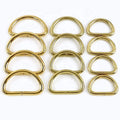For XP166 10-38mm Solid Brass D Ring Buckles Bag Hanger Eco-Friendly Durable Connective Webbing Strap Accessories