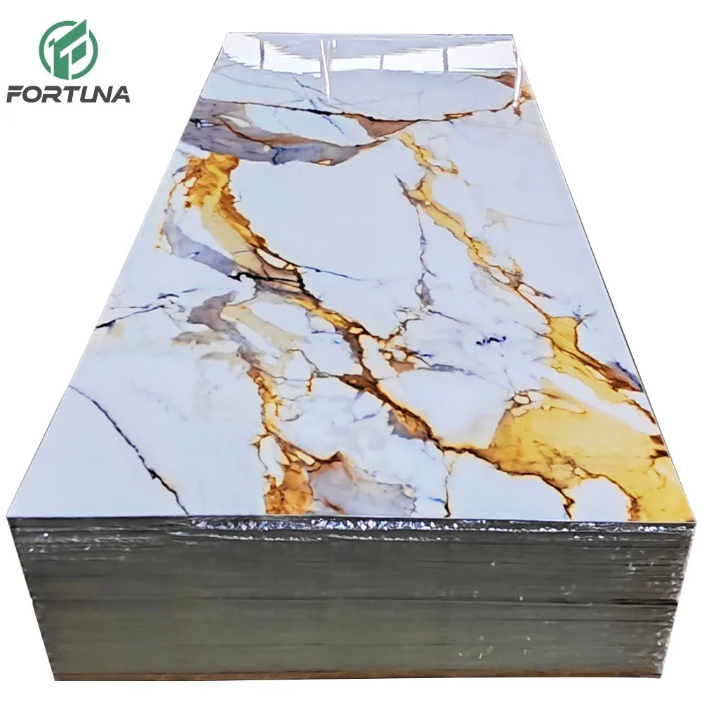 4*8ft 1220x2440mm 3D Printing High Glossy Waterproof Alternative Marble Pvc Panels Pvc Marble Sheet