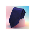 Navy Blue Plain Satin Woven Italian Tie