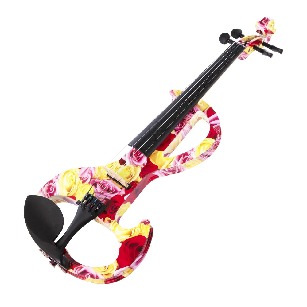 Kinglos-Lamberti Series Left Handed Varnish Tuning Pegs Ebony Electric Violin 4/4 Moddel