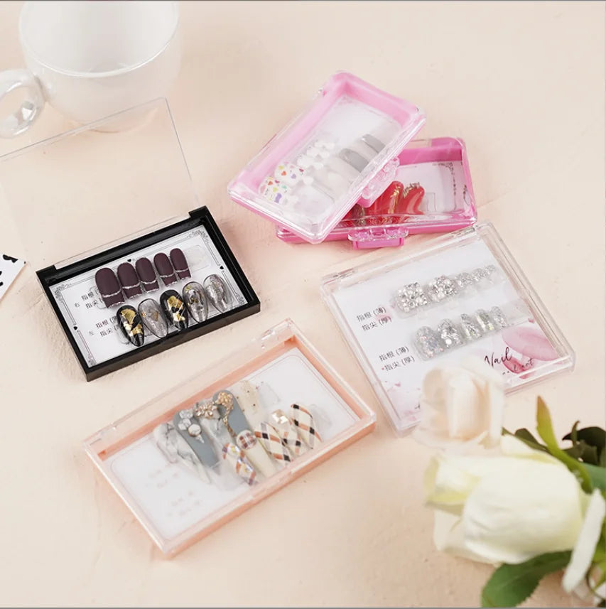 Press on Nails Empty Packaging Box New Customized logo Nail Storage and Display Card Box Nail Boxes for Press Ons