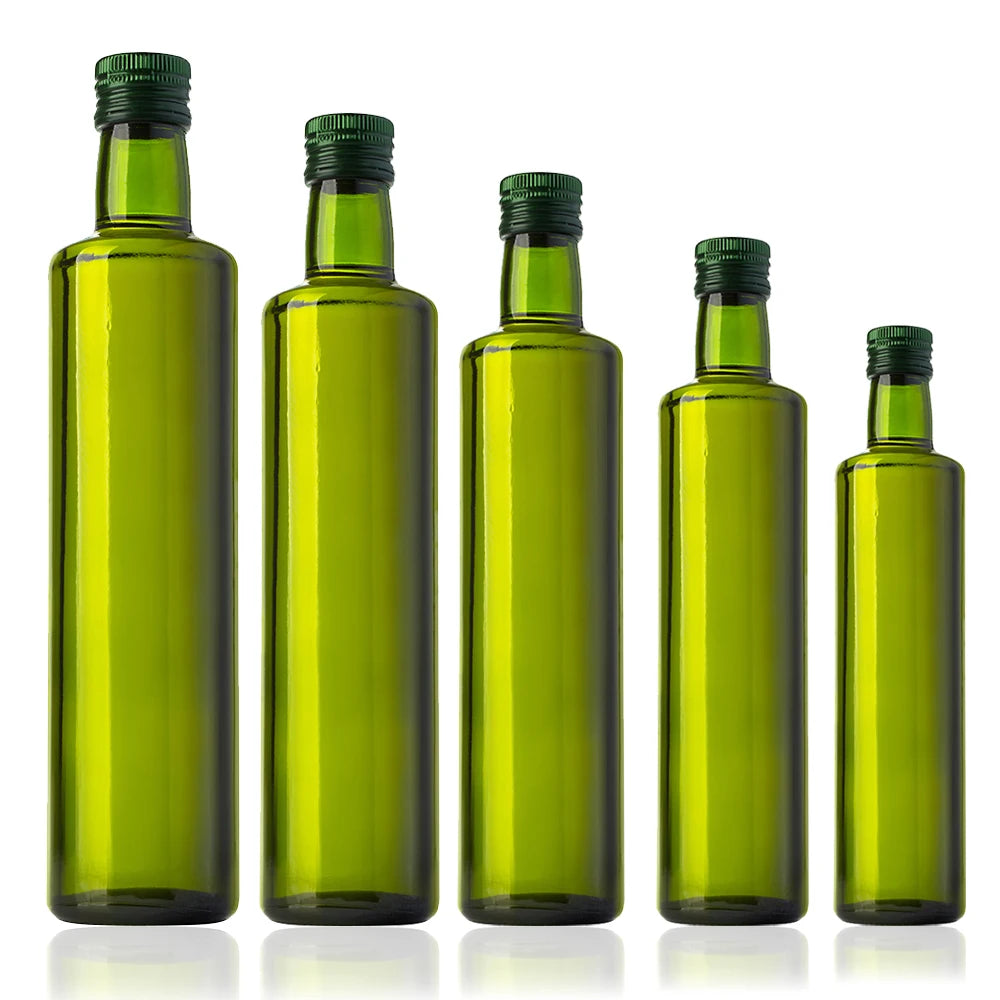 100ml 250ml 500ml 750ml 1000ml Cylinder Empty Olive Oil Glass Bottle for Kitchen Soy Sauce Vinegar Bottle with Lid MegaBDM