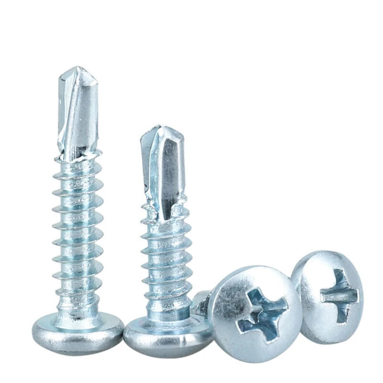 #6 #8 #10 M3.5 M3.9 M4.2 M4.8 Zinc Plated Galvanized Steel Phillips Pan Head Tek Sheet Metal Self Drilling Screws