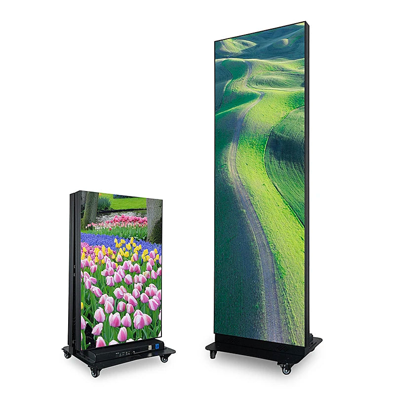 Folding Led Poster Indoor P1.86 P2 P2.5 P3 LED Display Digital Poster Screen for Portable Advertising