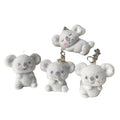 HOT Flocking Animals Cartoon Peluche Koala Keychain Resin Dolls Fashion Charm Plush Koala Keychain Bag Pendant Accessories