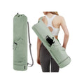 Yoga Mat Bag Full Zip Cargo Yoga Carrier Bag with Drawstring Water Bottle Pocket and Bottom Wet Pocket Storage Bag