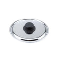 Italian Stainless Steel 24 cm Polished Lid Cover with Black Handle Knob New Inox Product for Stock Pots Pans