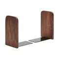 Rustic Walnut Wood Durable Bookends Elegant Heavy Non-Skid for Shelves Book Stand Birthday Home School Office
