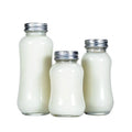 Clear 150ml 250ml Glass Bottle with Plastic Lid for Mlik Refilled Glass Milk Bottle