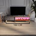 Modern Luxury Coffee Table Bluetooth Connection Hot Selling Wooden Panel Electronic Fireplace Dining/Living Room Furniture DOSIN