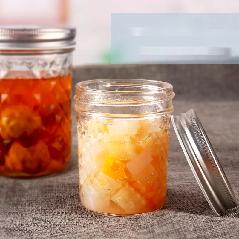 CE FCC ROHS Certified Wide Mouth Food Grade Canning Jar Airtight Leak Proof Heat Resistant Anti Drop Stackable Glass