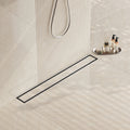 Drop Shipping 28\" Modern Stainless Steel Linear Floor Drain Rectangle Shape with Vertical Drainage for US Bathrooms