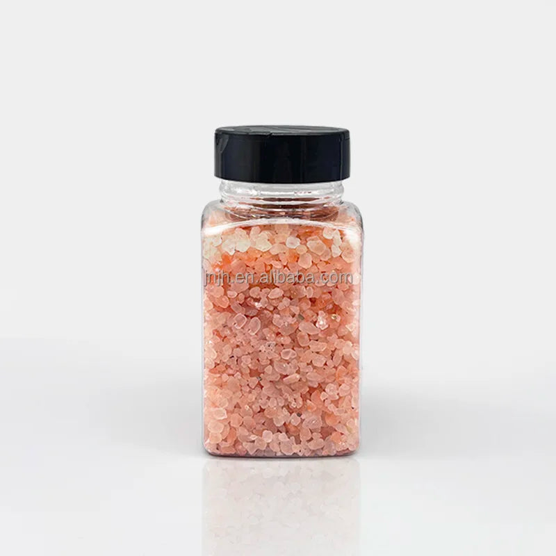 Kitchen Large Size PET Square Empty Spice Seasoning Containers 12OZ Powders Jar with Butterfly Flip Cap