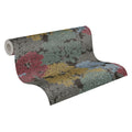 Made in Germany - Luxury Wallpaper rolls Forest Brown Black Yellow Red Non Woven Contract Wallpaper Flowers - 1005 x 053 m