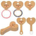 Keychain Display Card Heart Shaped Self-Adherent Show Cardstock Jewelry Necklace Earring Bracelet Ring Watch Glasses Diy Display