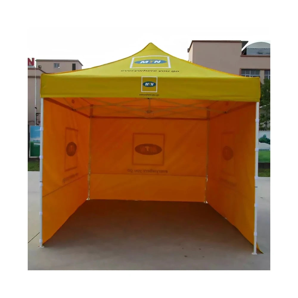 3x3 Custom Industrial 10x10 40mm Hexagon Aluminum Frame 600D Outdoor Pop up Trade Show Tent Waterproof Camping Tent With Logo MegaBDM