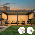 6x4m 8x6m 12x4m Customize Size Luxury Garden Pergolas with Louvered Roofs Adjustable Aluminum Pergola Outdoor Patio Cover